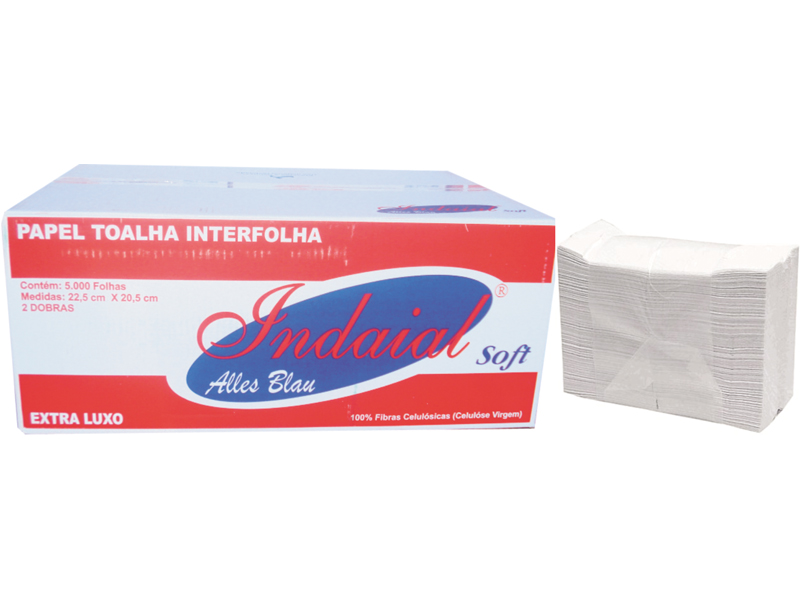 PAPEL TOALHA INTERFOLHA INDAIAL 2 DOBRAS - FARDO COM 2.000